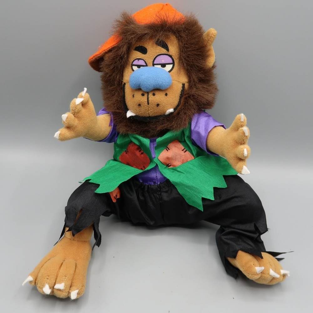 Monster Bash Werewolf 12" Plush Toy 1997 Bad To The Bone Halloween‎ Wolfman